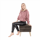 Puff, taupe-szürke-barna/bükk, RODEZA