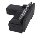 Sarokülőgarnitúra, sötétszürke mix, POLARIS NEW