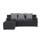 Sarokülőgarnitúra, sötétszürke mix, POLARIS NEW