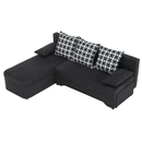 Sarokülőgarnitúra, sötétszürke mix, POLARIS NEW