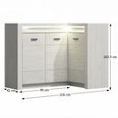 Komód, kőris fehér, INFINITY I-15