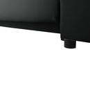 Sarokülőgarnitúra, fekete/fekete melír, TRAMP