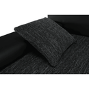 Sarokülőgarnitúra, fekete/fekete melír, TRAMP