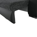 Sarokülőgarnitúra, fekete/fekete melír, TRAMP