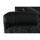 Sarokülőgarnitúra, fekete/fekete melír, TRAMP