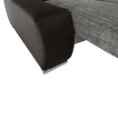 Sarokülőgarnitúra, barna/szürkésbarna melír, TRAMP