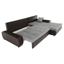 Sarokülőgarnitúra, barna/szürkésbarna melír, TRAMP