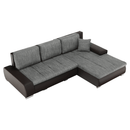 Sarokülőgarnitúra, barna/szürkésbarna melír, TRAMP