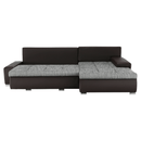 Sarokülőgarnitúra, barna/szürkésbarna melír, TRAMP