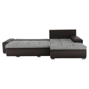 Sarokülőgarnitúra, barna/szürkésbarna melír, TRAMP