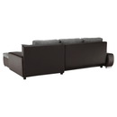 Sarokülőgarnitúra, barna/szürkésbarna melír, TRAMP