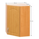 Sarok konyhaszekrény, felső, jobbos, éger, LORA MDF NEW KLASIK W60 / 60
