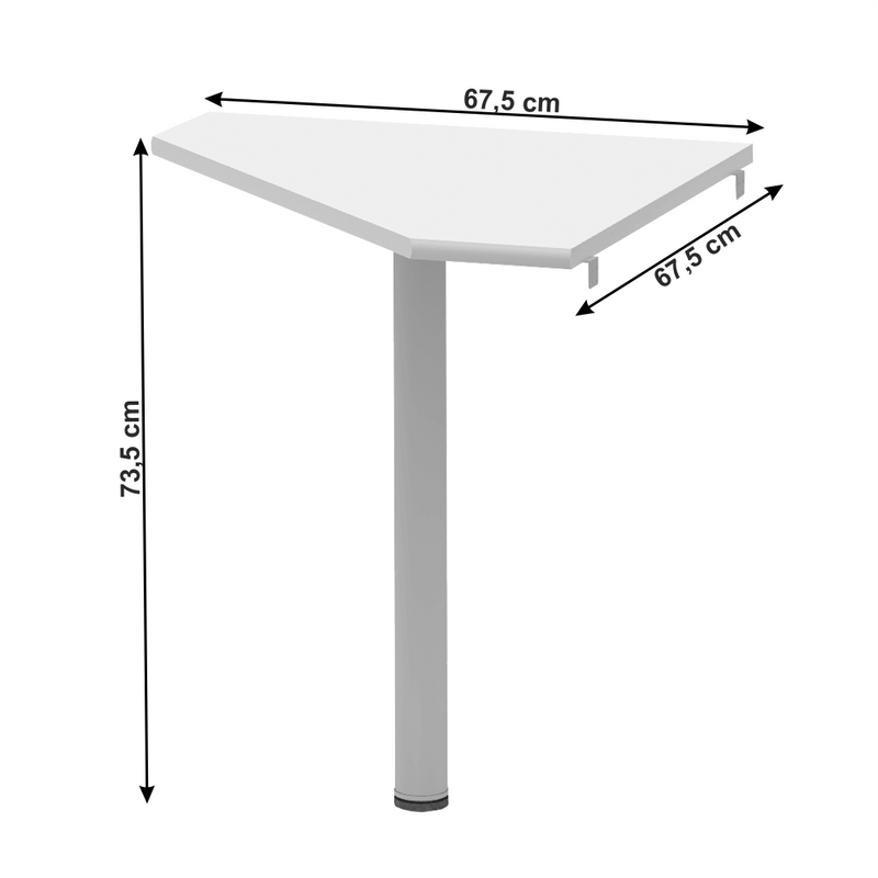 Pc sarok asztal, féher, JOHAN 2 NEW 06