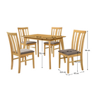 Étkezőgarnitúra 1+4, világos sonoma tölgy/sötétbarna, ROIS SET