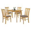 Étkezőgarnitúra 1+4, világos sonoma tölgy/sötétbarna, ROIS SET