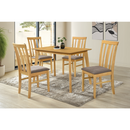 Étkezőgarnitúra 1+4, világos sonoma tölgy/sötétbarna, ROIS SET