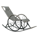 Hintaszék, rattan/fém, szürke, ROKIN