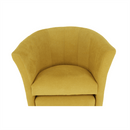 Klub fotel puffal, mustár, ROSE