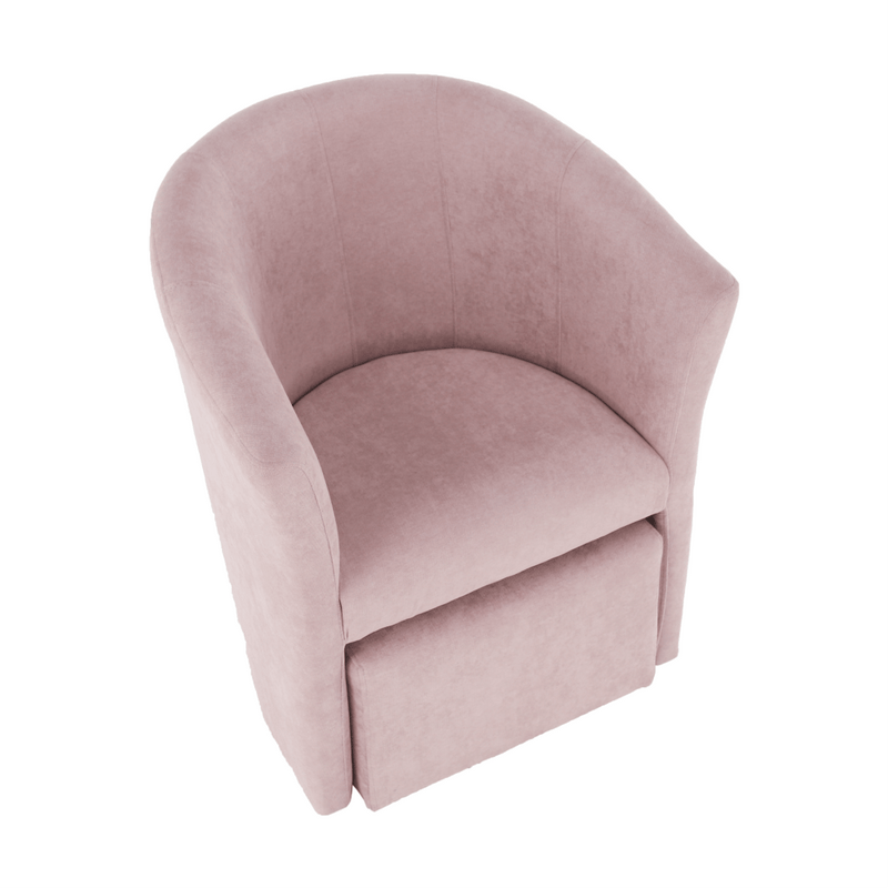 Klub fotel puffal, rózsaszín, ROSE