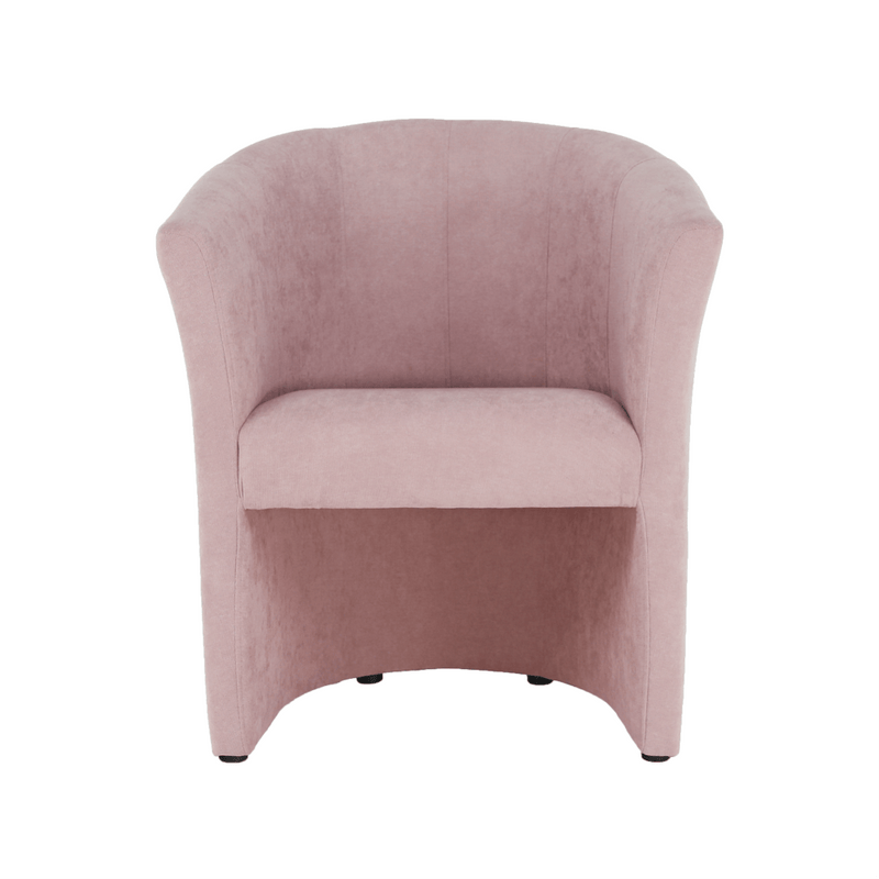 Klub fotel puffal, rózsaszín, ROSE