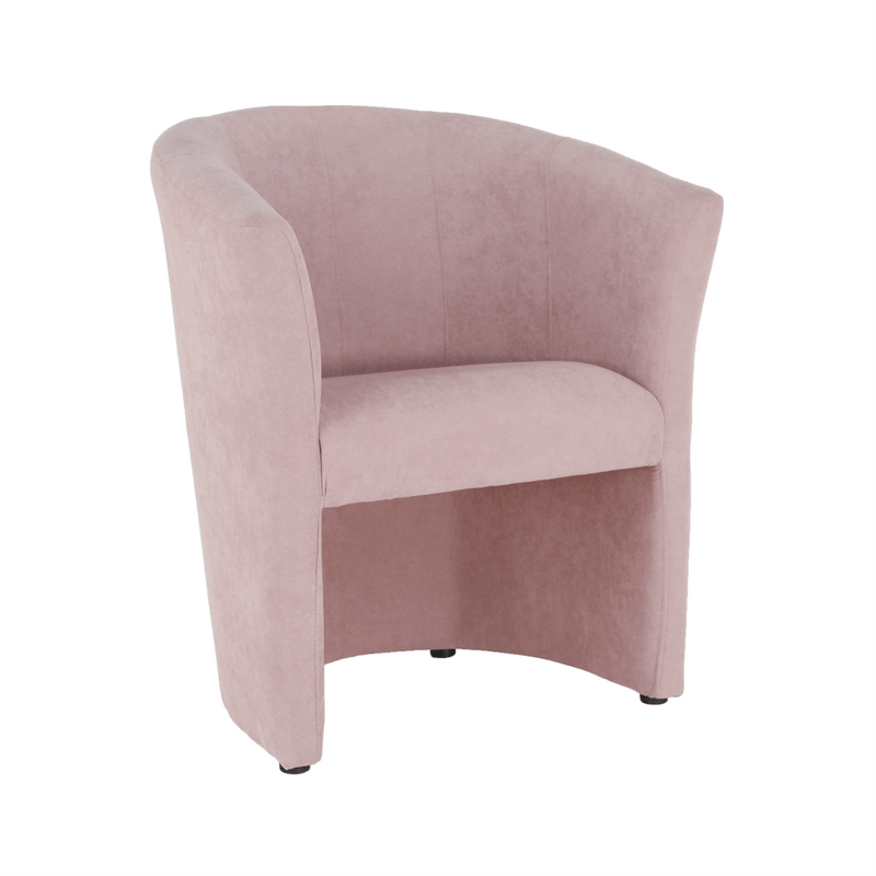 Klub fotel puffal, rózsaszín, ROSE