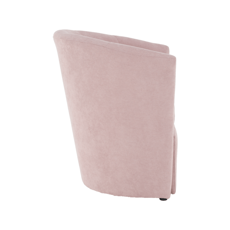 Klub fotel puffal, rózsaszín, ROSE