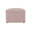 Klub fotel puffal, rózsaszín, ROSE