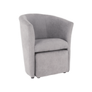 Klub fotel puffal, szürke, ROSE