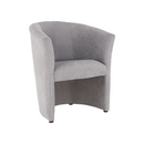 Klub fotel puffal, szürke, ROSE