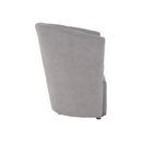 Klub fotel puffal, szürke, ROSE