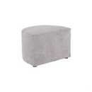 Klub fotel puffal, szürke, ROSE