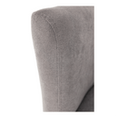 Klub fotel puffal, szürke, ROSE