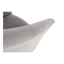 Klub fotel puffal, szürke, ROSE