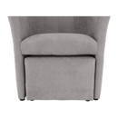 Klub fotel puffal, szürke, ROSE