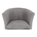 Klub fotel puffal, szürke, ROSE
