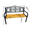 Kerti pad, fekete/természetes, ROTINA NEW