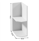 Alsó sarokszekrény, fehér, balos, ROYAL D25PZ