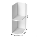 Alsó sarokszekrény, fehér, jobbos, ROYAL D25PZ