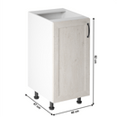 Alsószekrény, fehér/sosna északi, balos, ROYAL D40