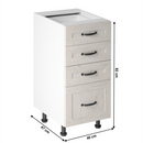 Fiókos alsószekrény, fehér/északi sosna, ROYAL D40S4