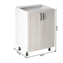 Alsószekrény, fehér/északi sosna, ROYAL D60