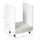 Alsószekrény tűzhelyre, fehér/északi sosna, ROYAL D60ZK