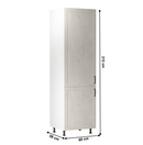 Magasszekrény, fehér/sosna északi, bal, ROYAL D60R