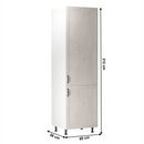 Magasszekrény, fehér/sosna északi, jobb, ROYAL D60R