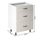 Fiókos alsószekrény, fehér/északi sosna, ROYAL D60S3