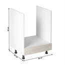 Alsószekrény tűzhelyre, fehér/északi sosna, ROYAL D60ZK