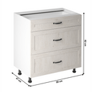 Fiókos alsószekrény, fehér/északi sosna, ROYAL D80S3