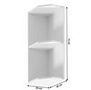 Felső sarokszekrény, fehér, ROYAL G25PZ