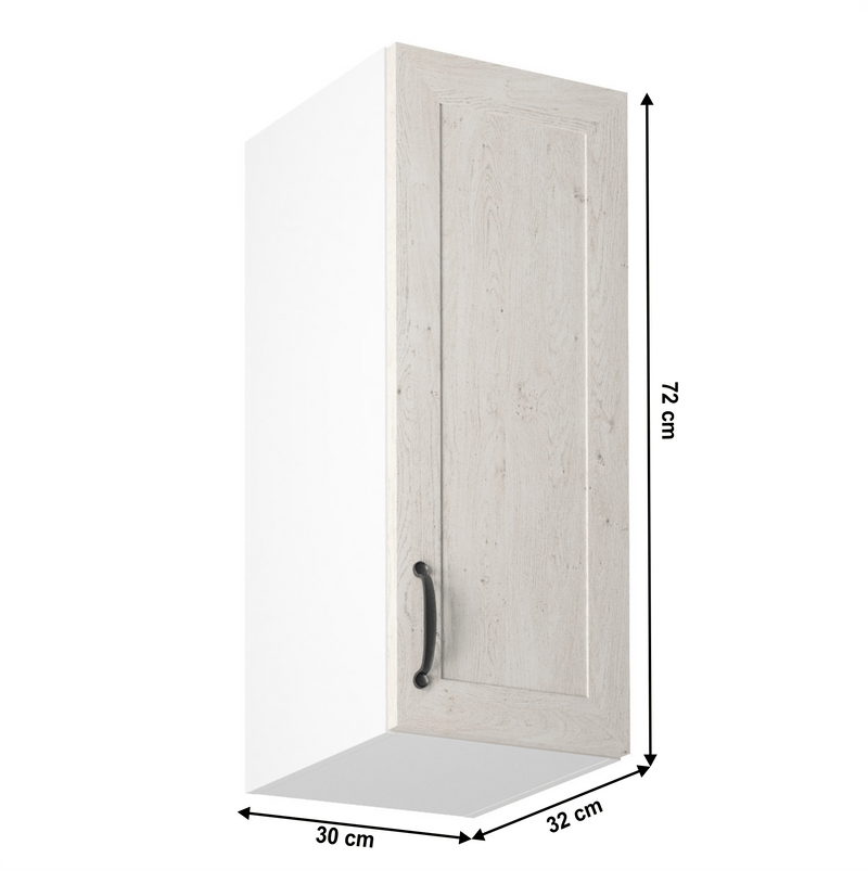 Felsőszekrény, fehér/sosna északi, jobbos, ROYAL G30