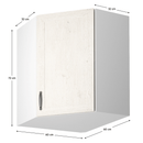 Felső sarokszekrény, fehér/sosna északi, ROYAL G60N